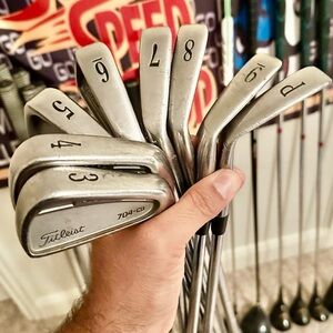 Titliest 704 cb Forged Iron Set 3-Pw Stiff Flex Dynamic Gold Shafts New Grips RH